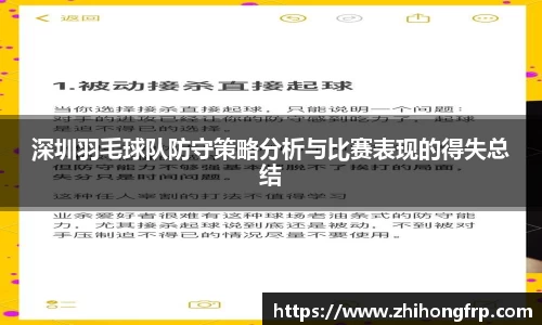深圳羽毛球队防守策略分析与比赛表现的得失总结